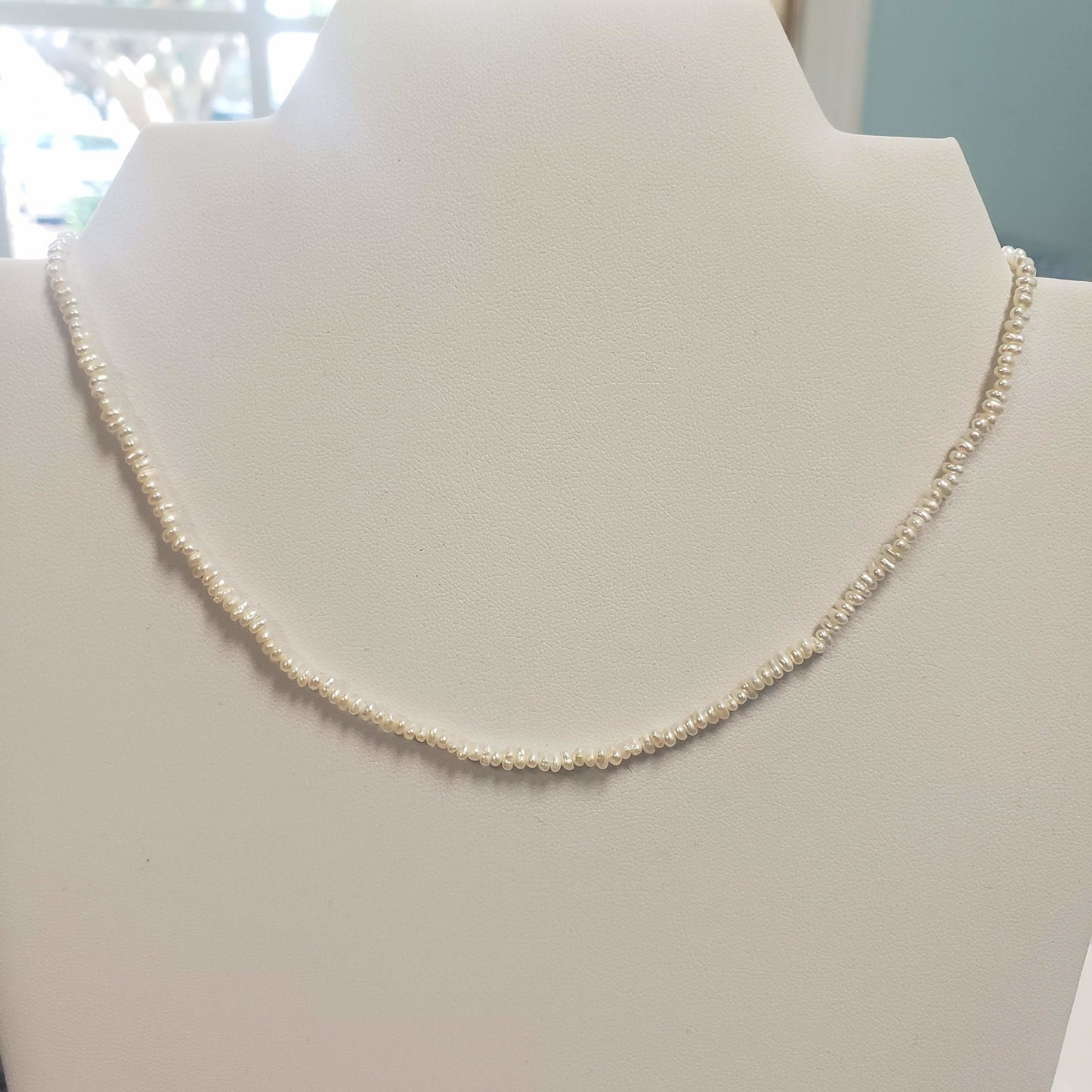 Freshwater Pearl Necklace Tiny Shell Choker Gift for Her