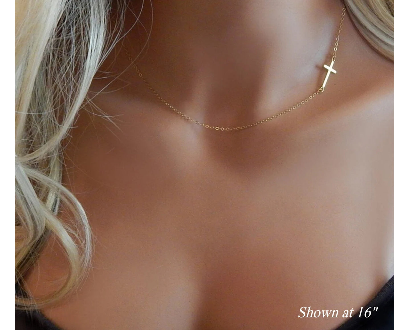 Sideway Cross Necklace