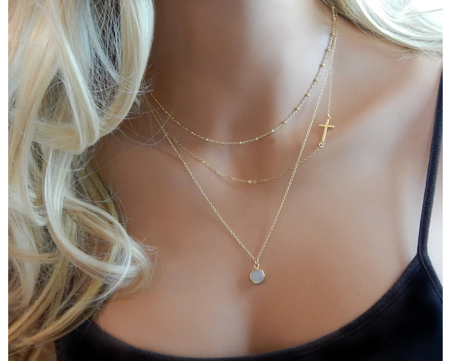 Sideway Cross Necklace