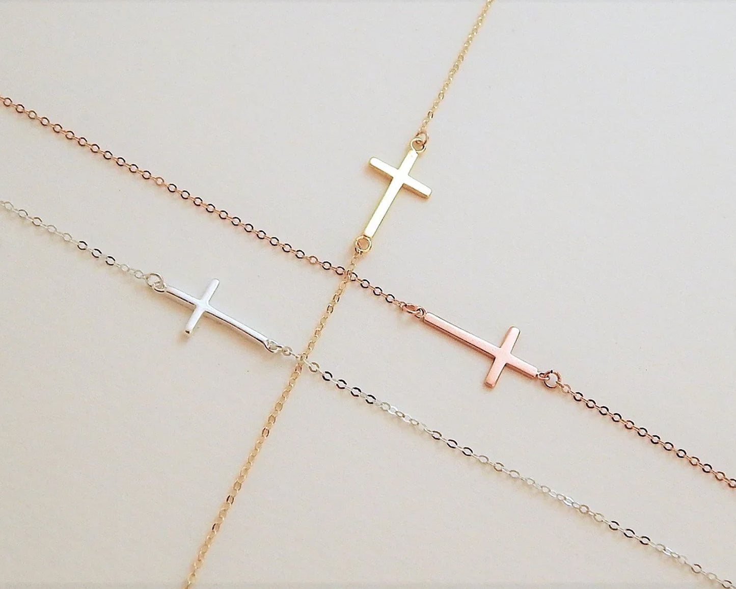 Sideway Cross Necklace