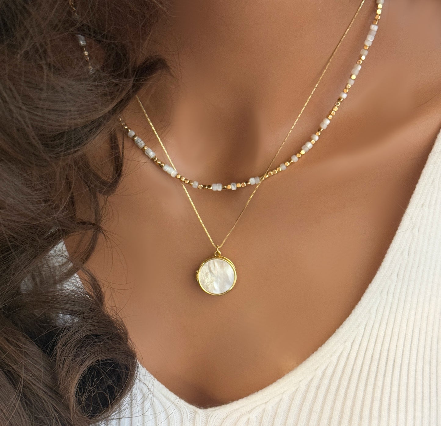 Mother of Pearl Locket