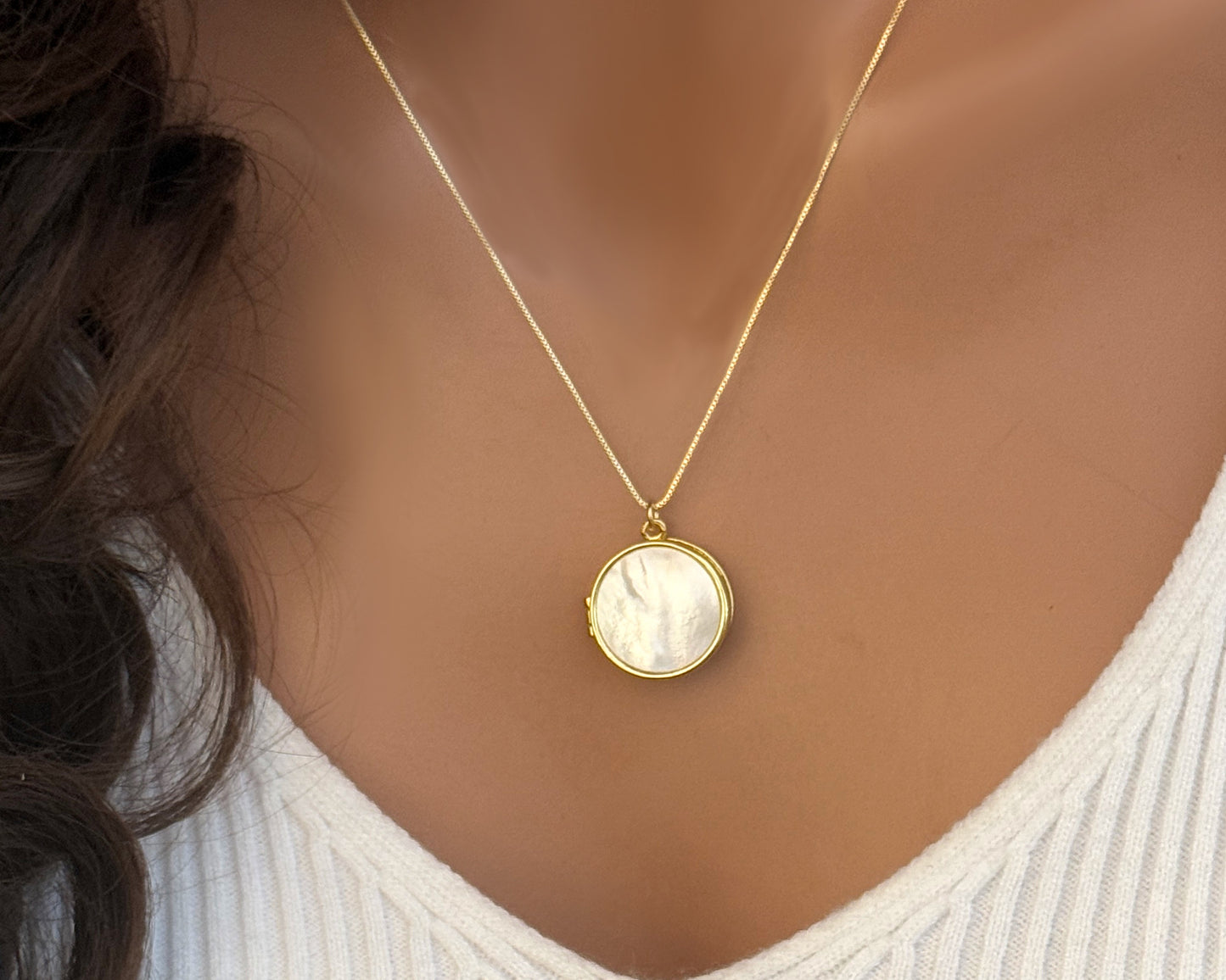 Mother of Pearl Locket