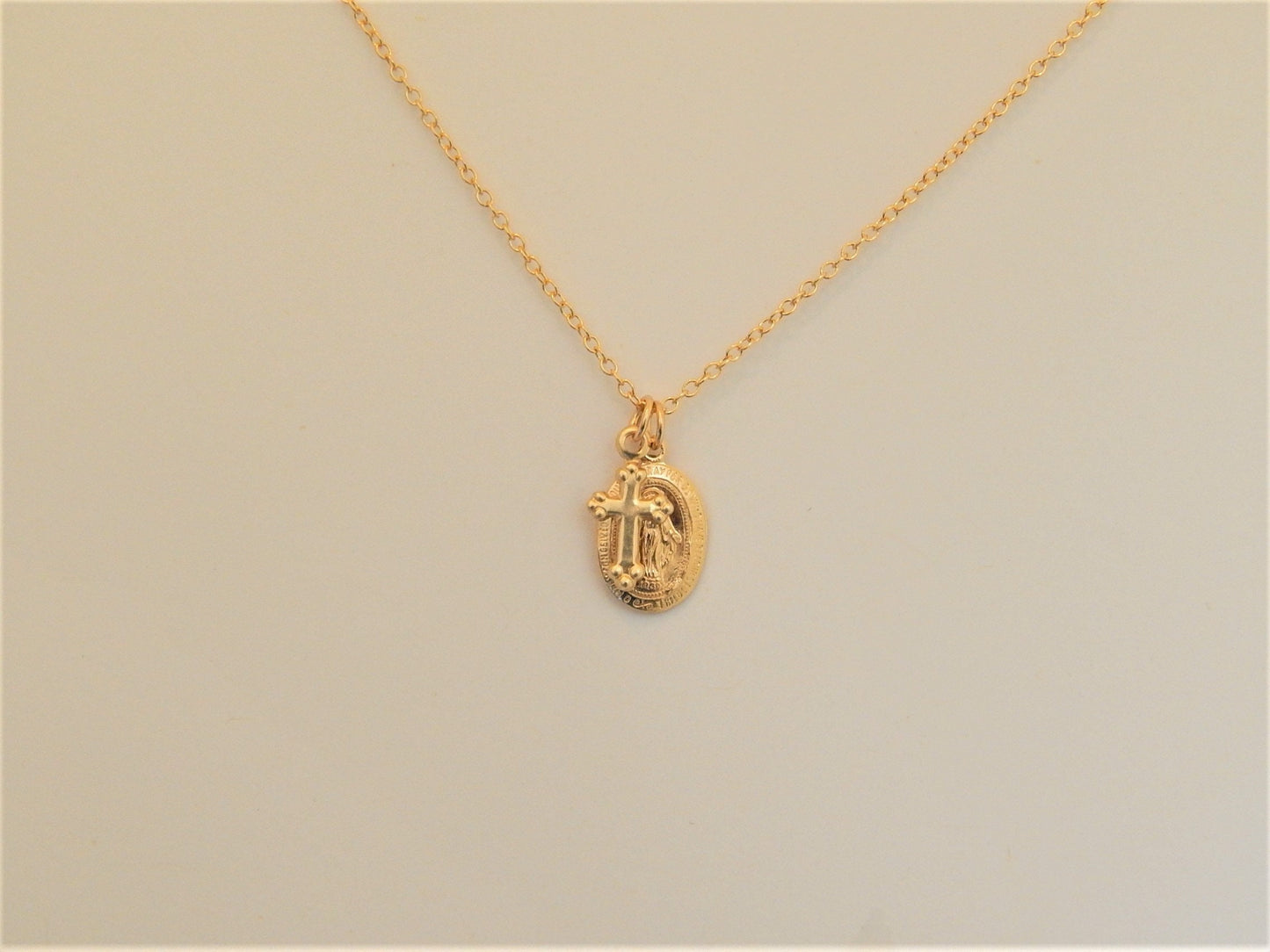 Virgin Mary Cross Necklace