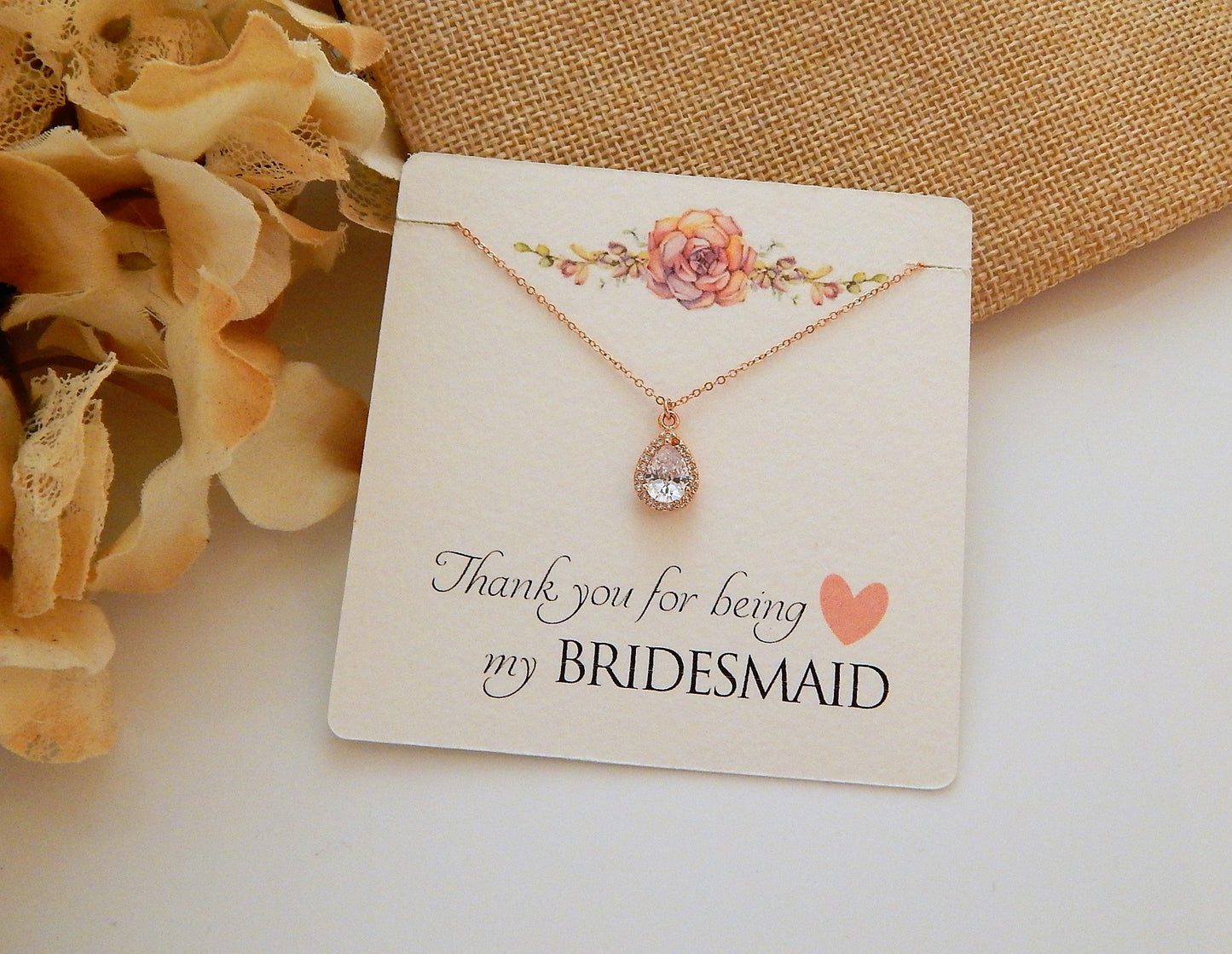 Bridal Teardrop Necklace