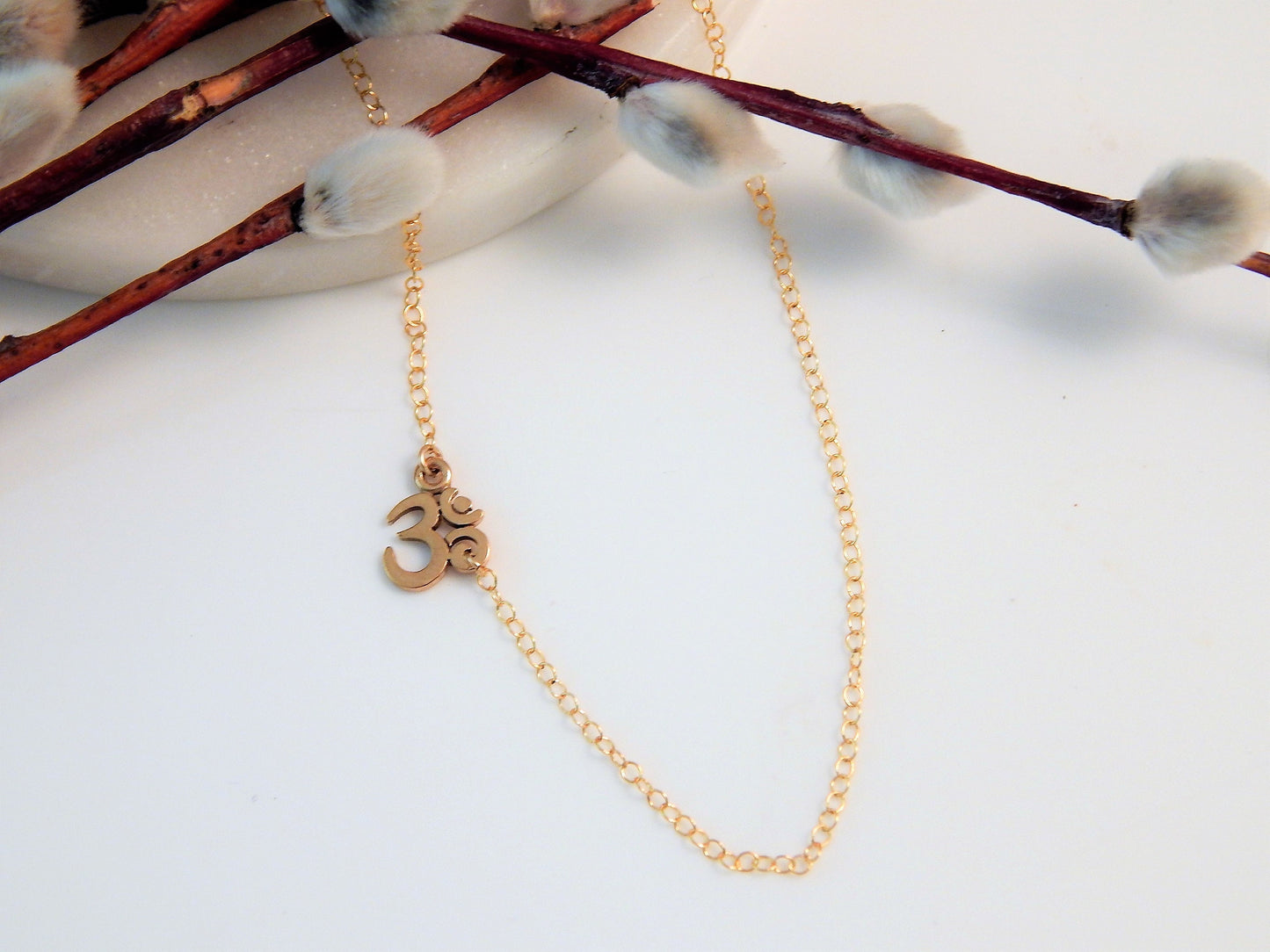 Sideways Om Necklace