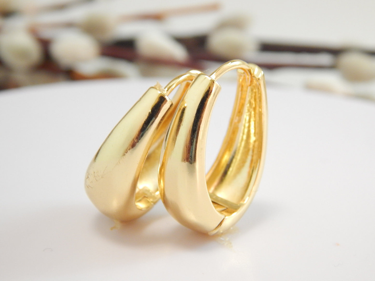 Thick Hoop Earrings