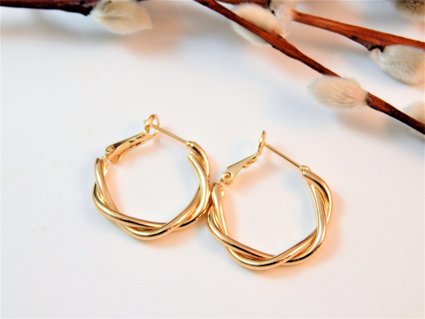 Twisted Hoop Earrings