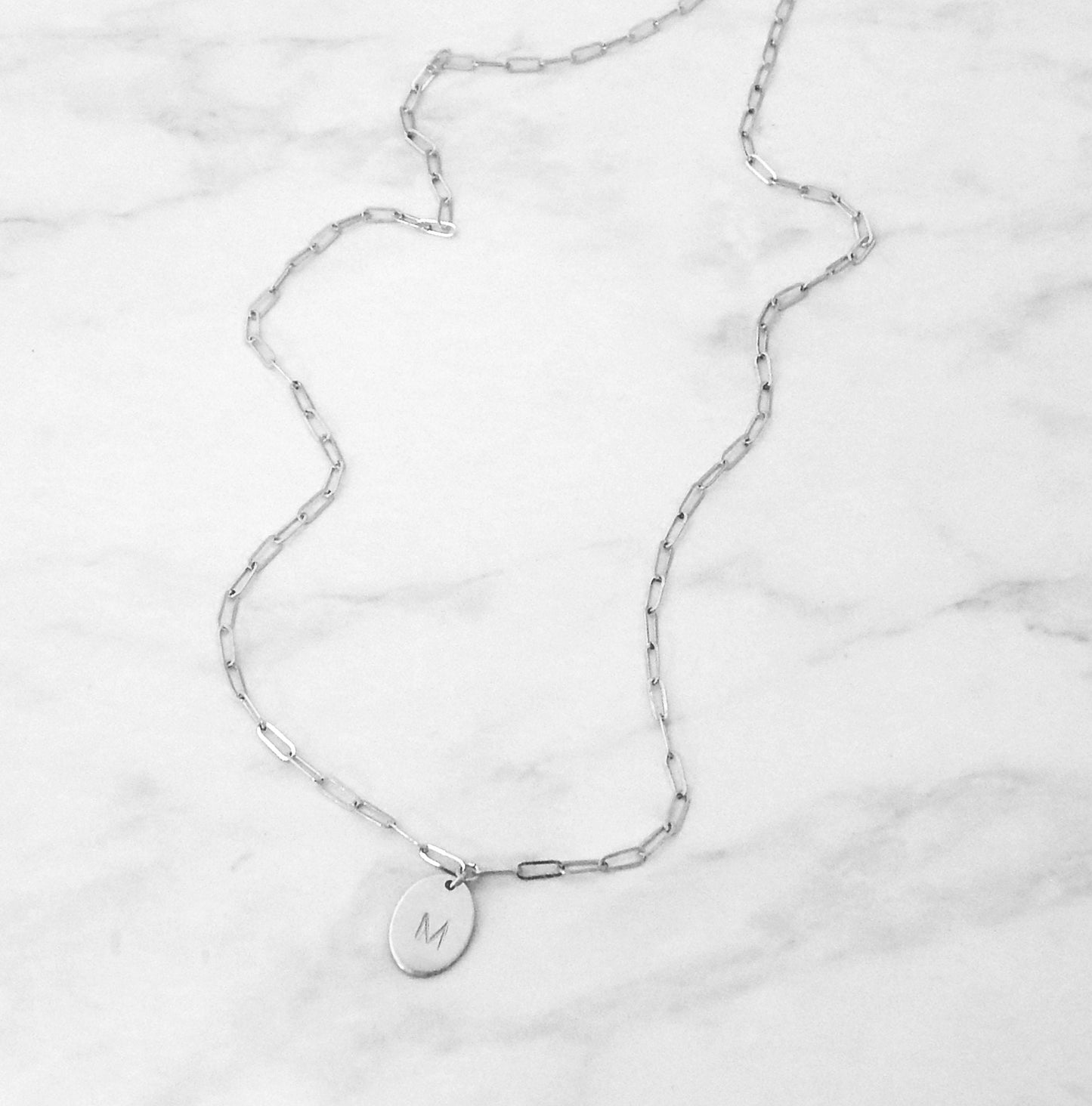 Oval Initial Necklace