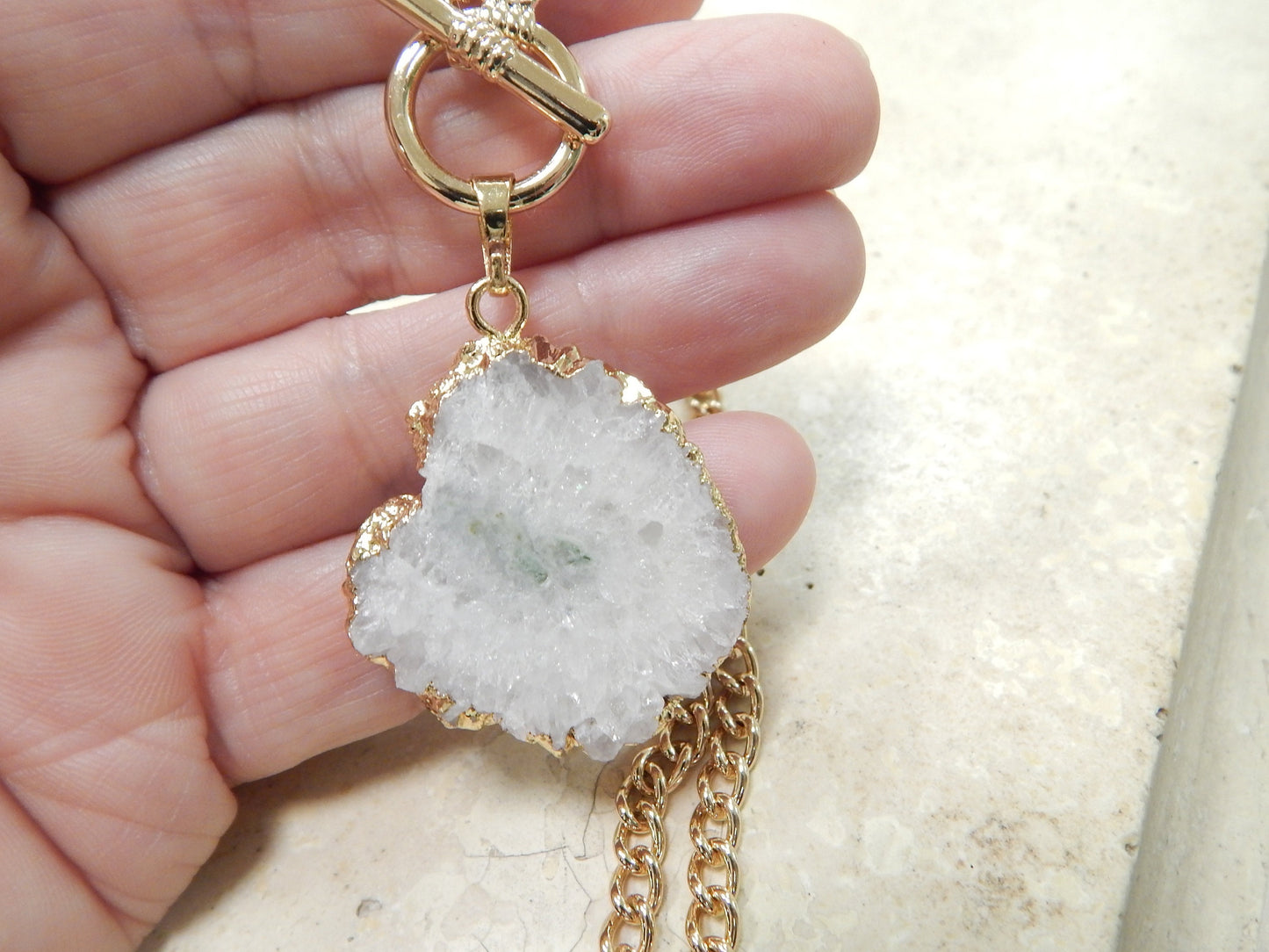 White Solar Quartz Toggle