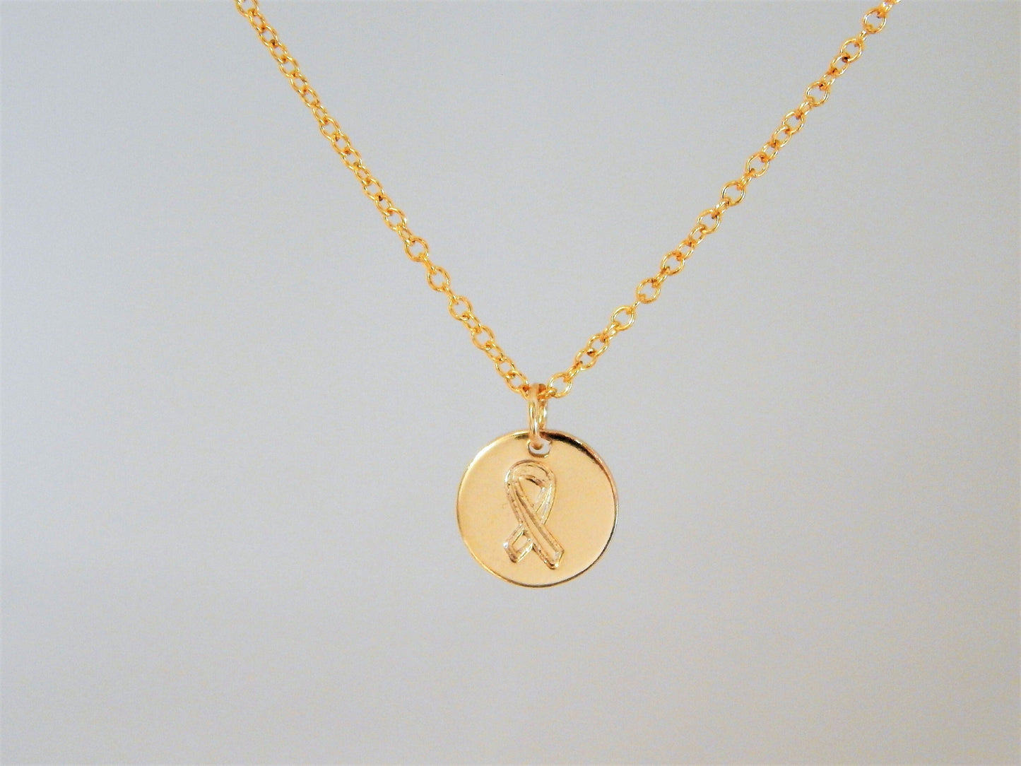 Breast Cancer Ribbon Necklace