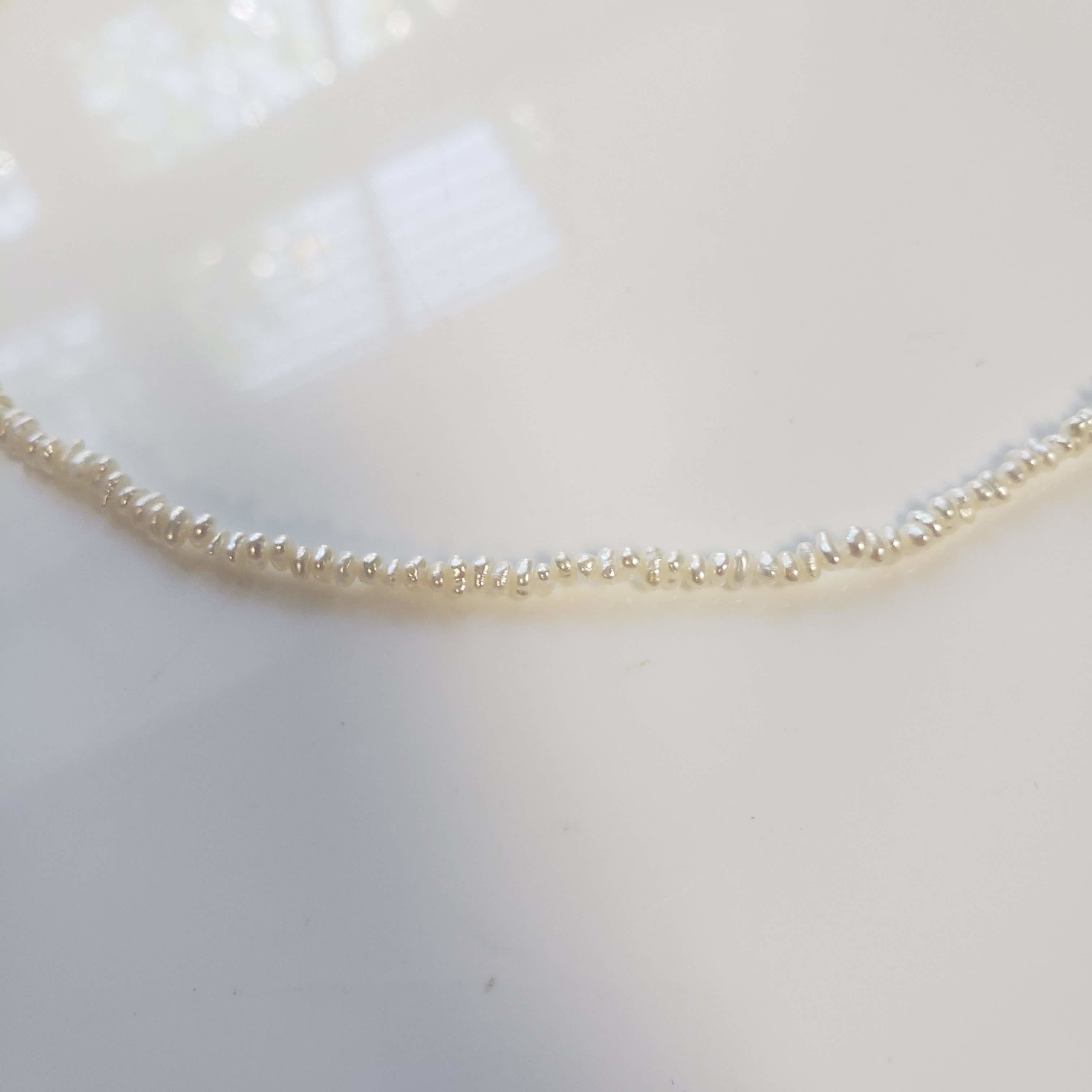 Freshwater Pearl Necklace Tiny Shell Choker Gift for Her