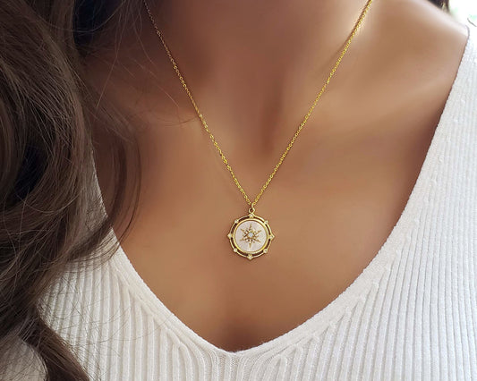 Celestial Mother of Pearl Necklace