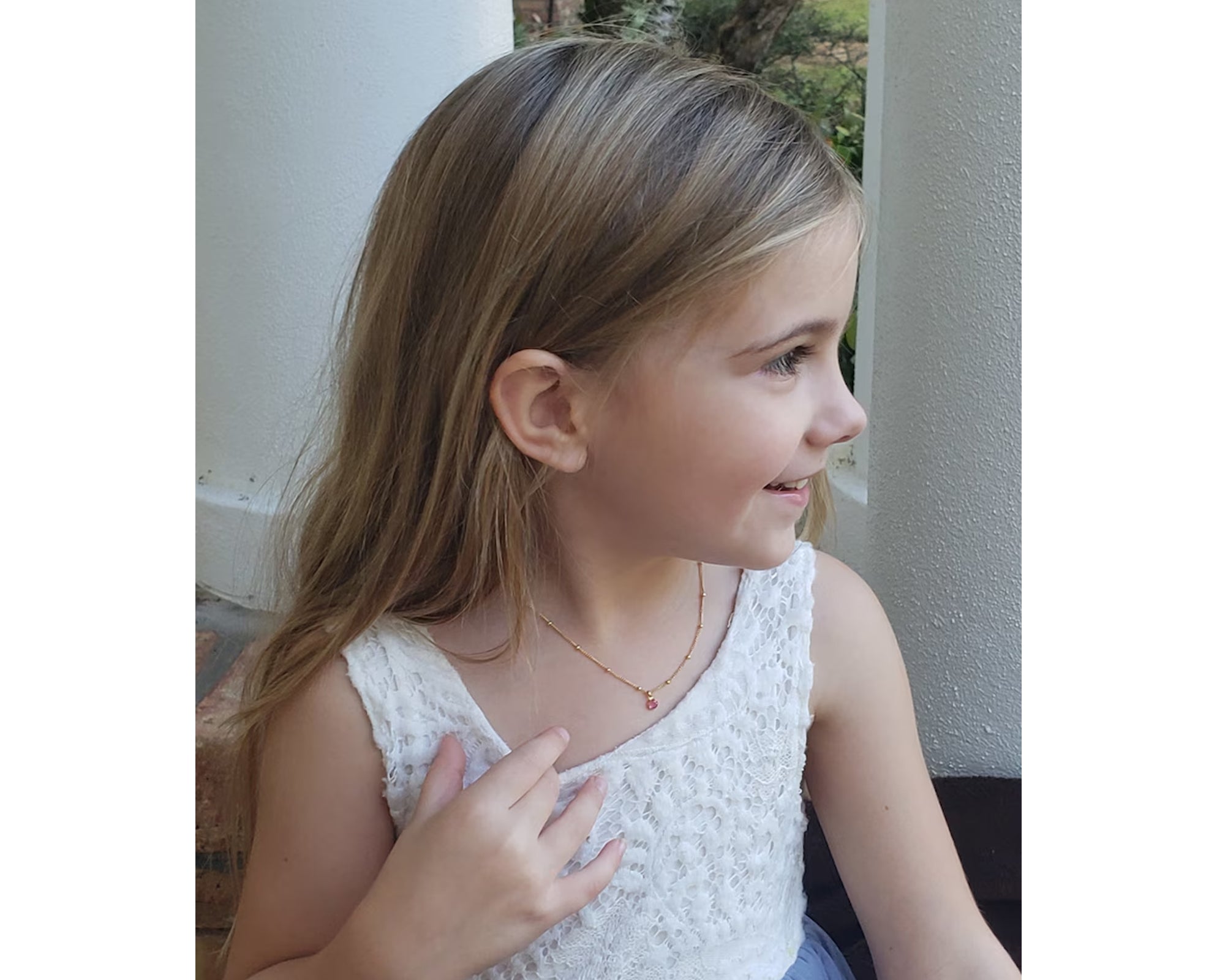 Girls' Satellite Birthstone Necklace