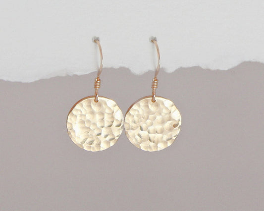 Hammered Disc Earrings