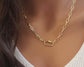 Gold Carabiner Necklace