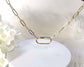 Gold Carabiner Necklace