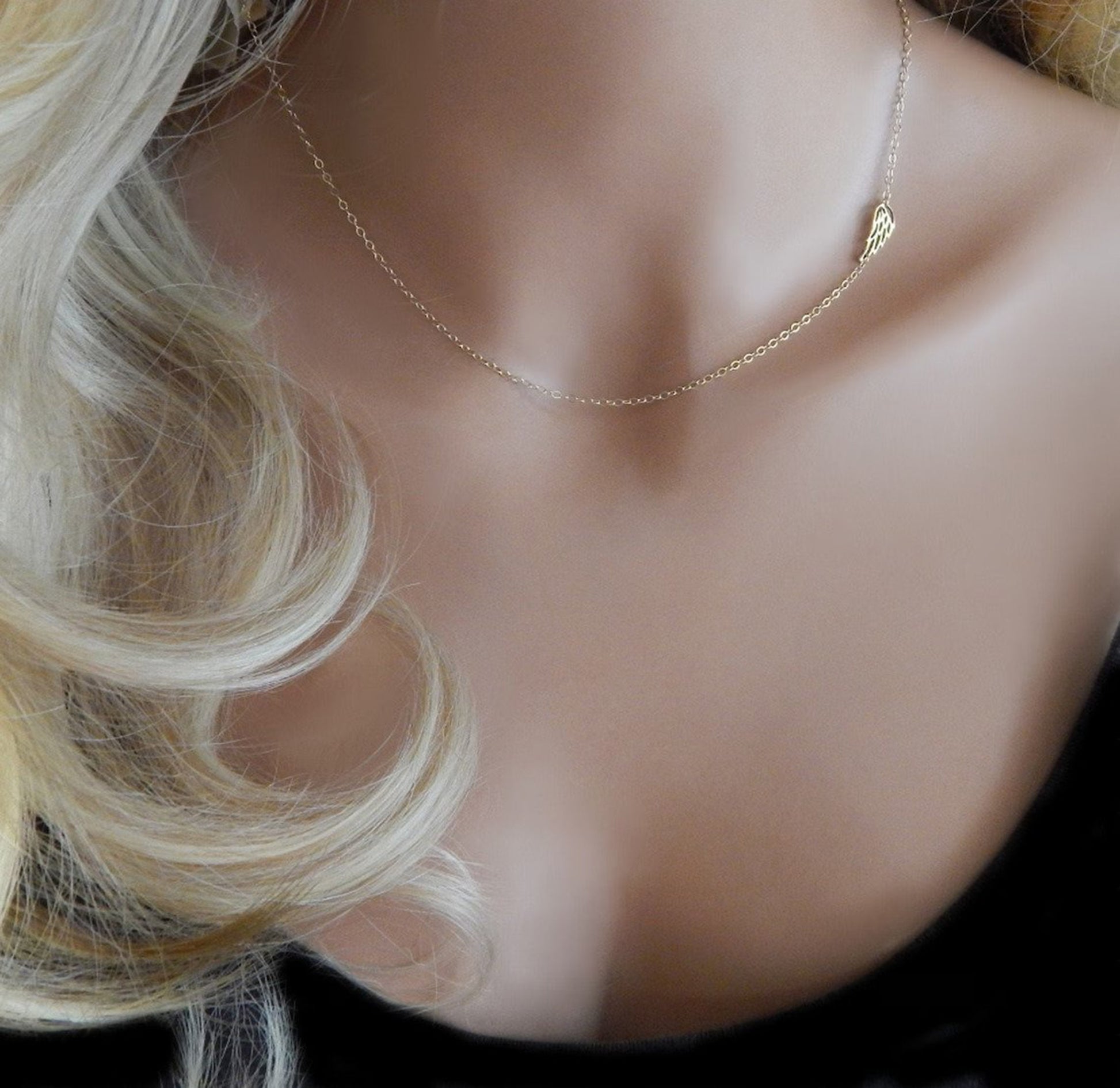 Angel Wing Necklace - Solid Gold – Alana Maria Jewellery