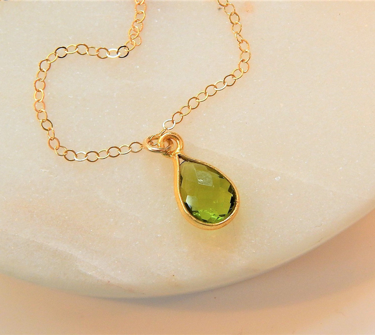 Teardrop Gemstone Necklace