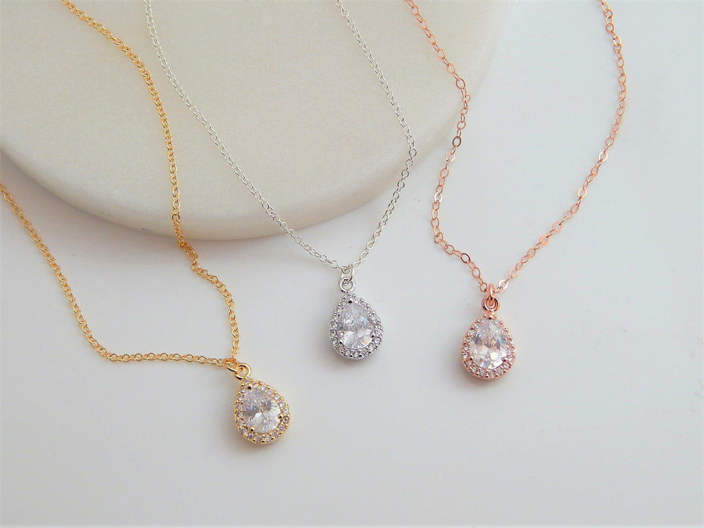 Bridal Teardrop Necklace
