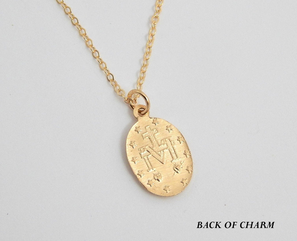 Virgin Mary Cross Necklace