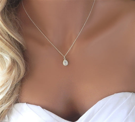Bridal Teardrop Necklace
