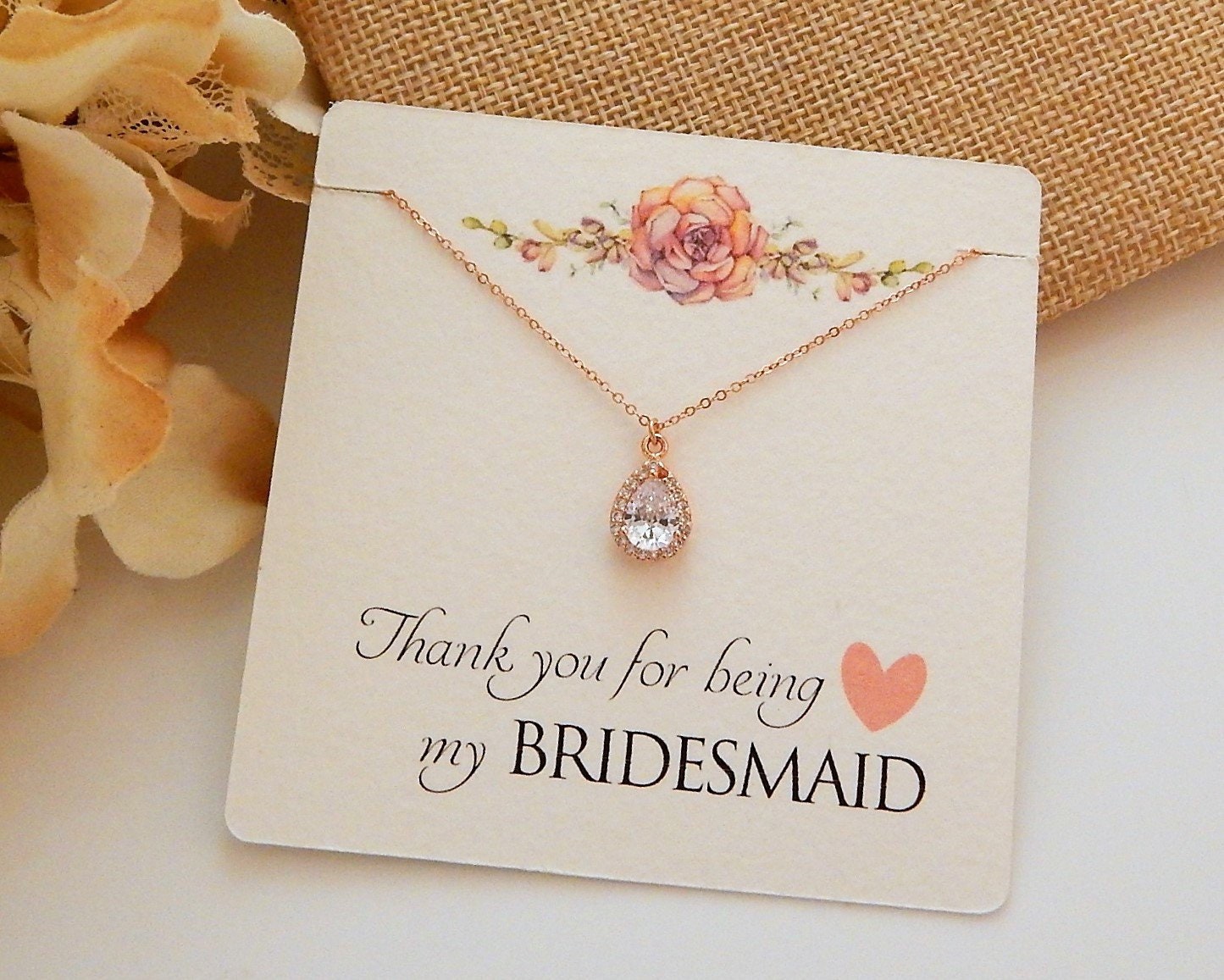 Bridal Teardrop Necklace