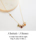 Sideways Cross Disc Birthstone Necklace