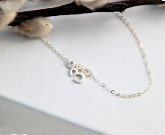 Sideways Om Necklace