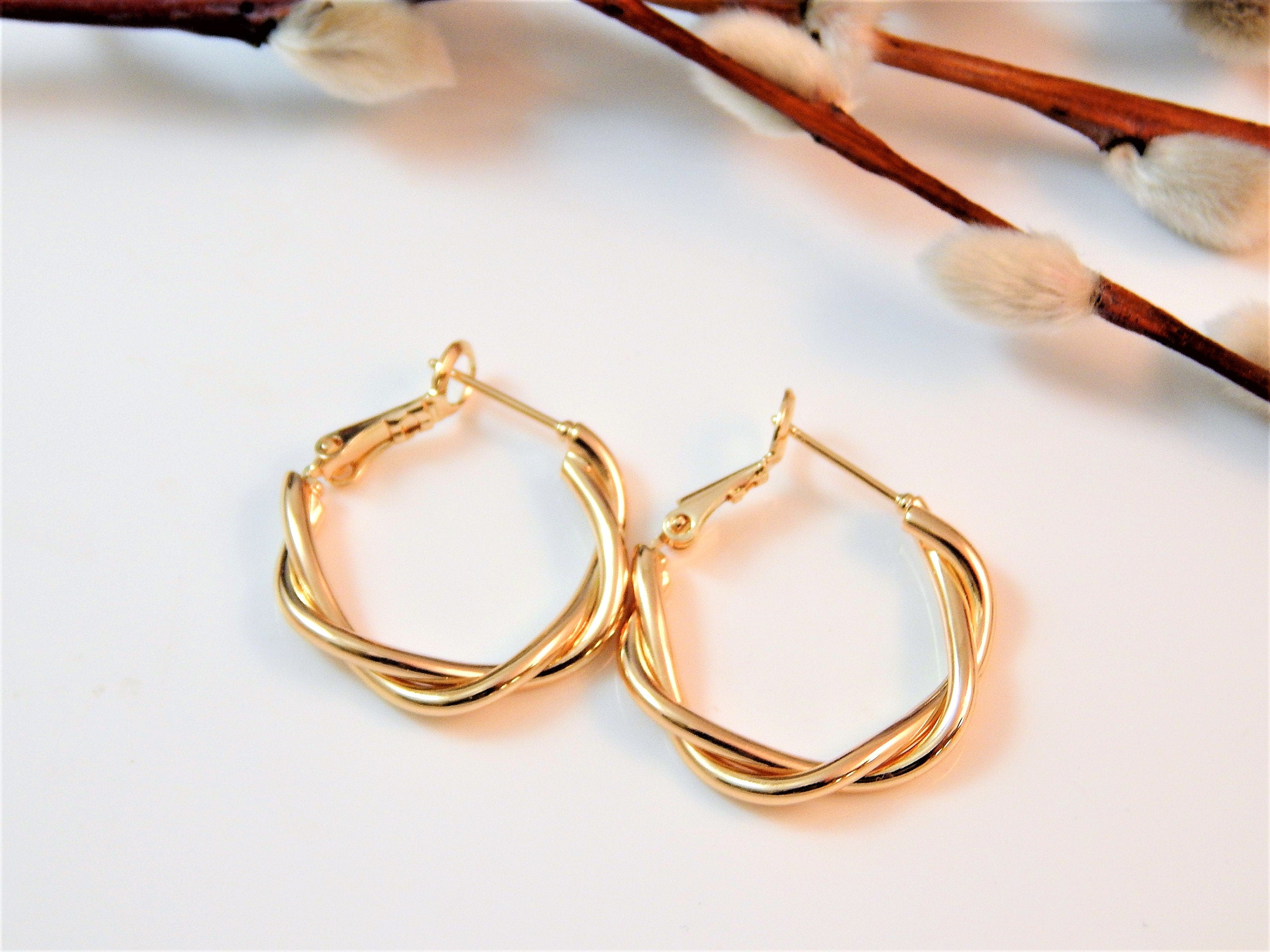 Twisted Hoop Earrings