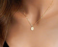 Oval Initial Necklace