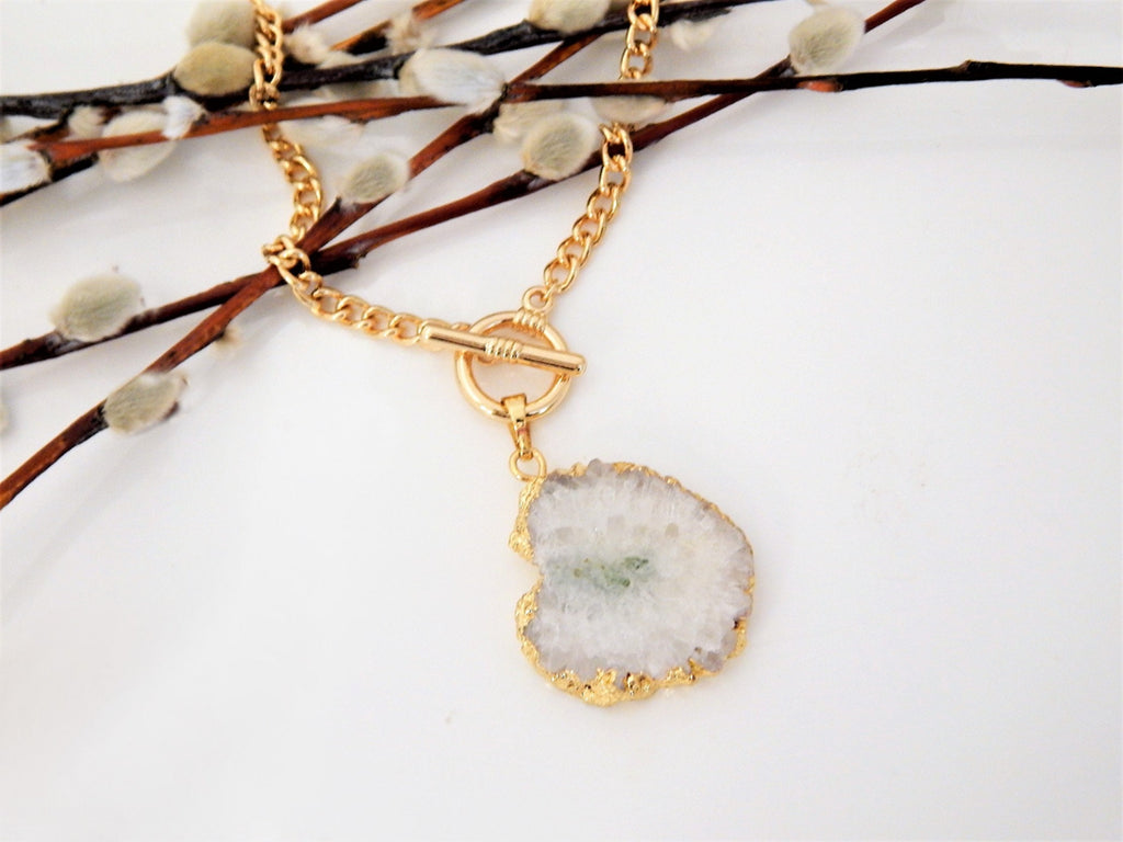 White Solar Quartz Toggle