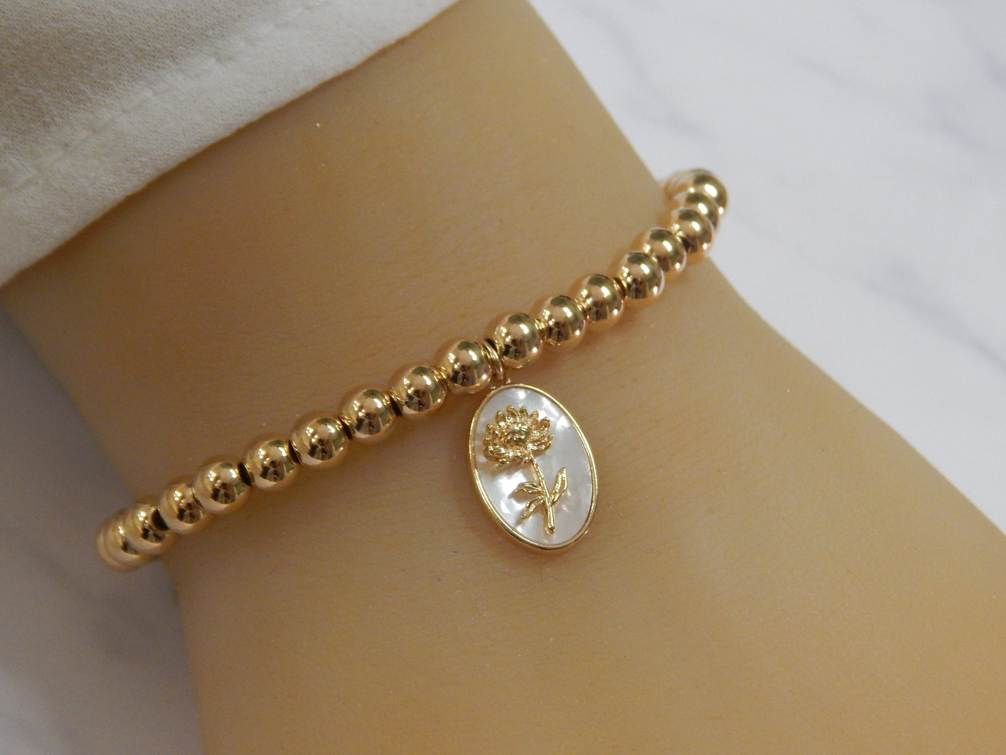 Birth Flower Bracelet